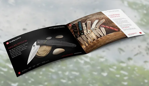 Разворот каталога-презентации для иностранных клиентов компании